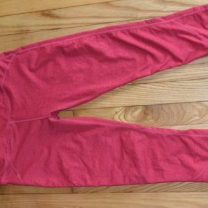 Fabletics red crop yoga pants